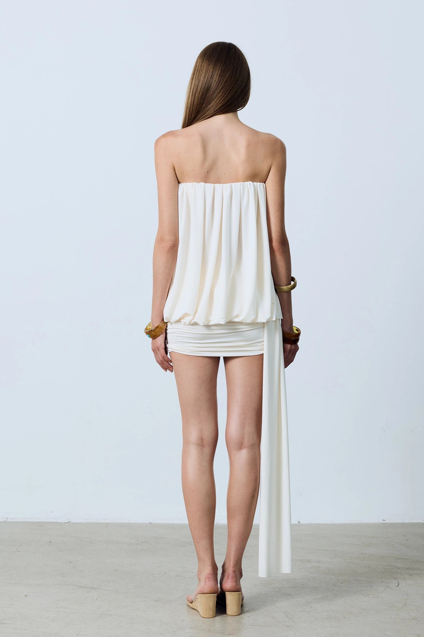 Cecily Straplez Mini Elbise