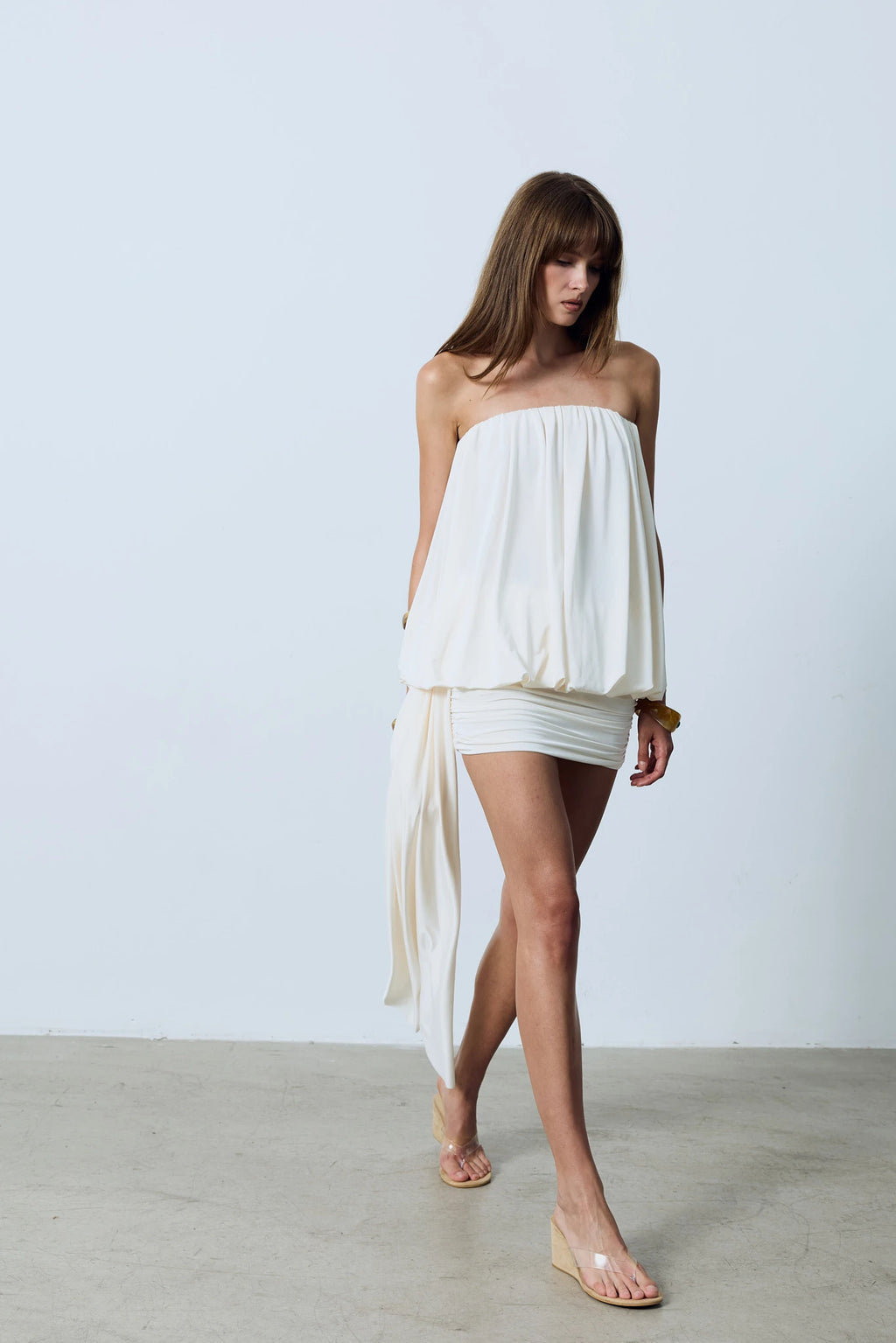 Cecily Straplez Mini Elbise