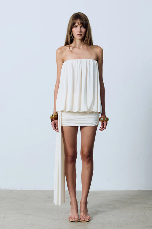 Cecily Straplez Mini Elbise