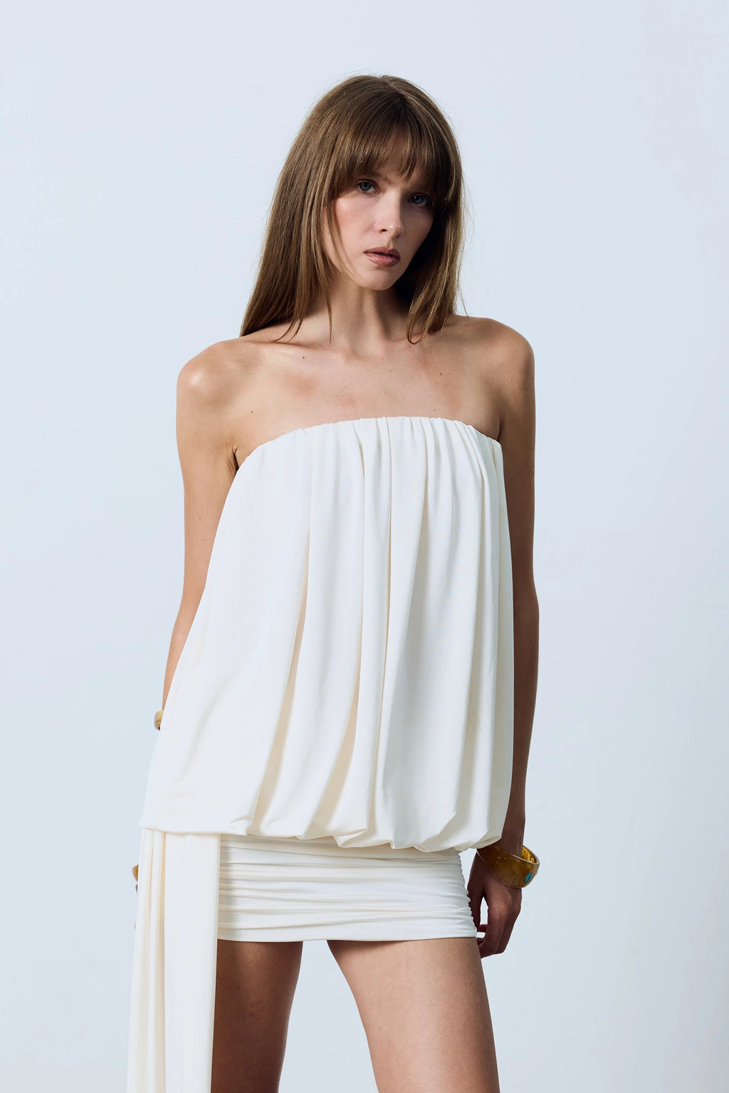 Cecily Straplez Mini Elbise