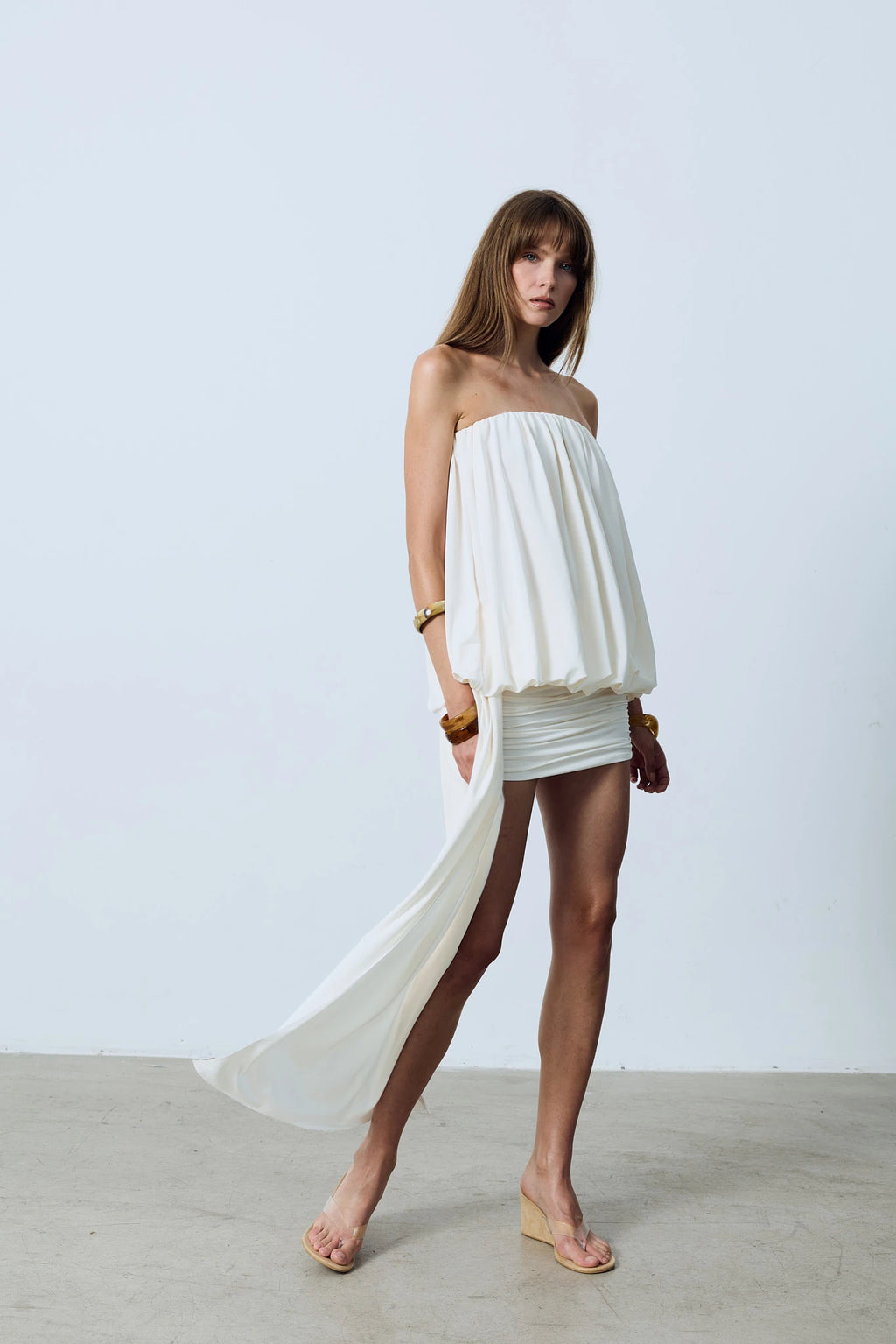 Cecily Straplez Mini Elbise
